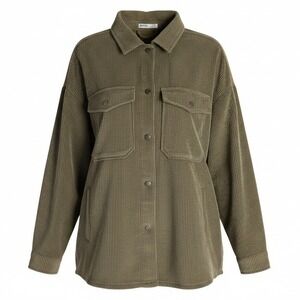DEVOTED Men's Cottagecore Corduroy Shacket Indie Shirt Jacket Size Medium